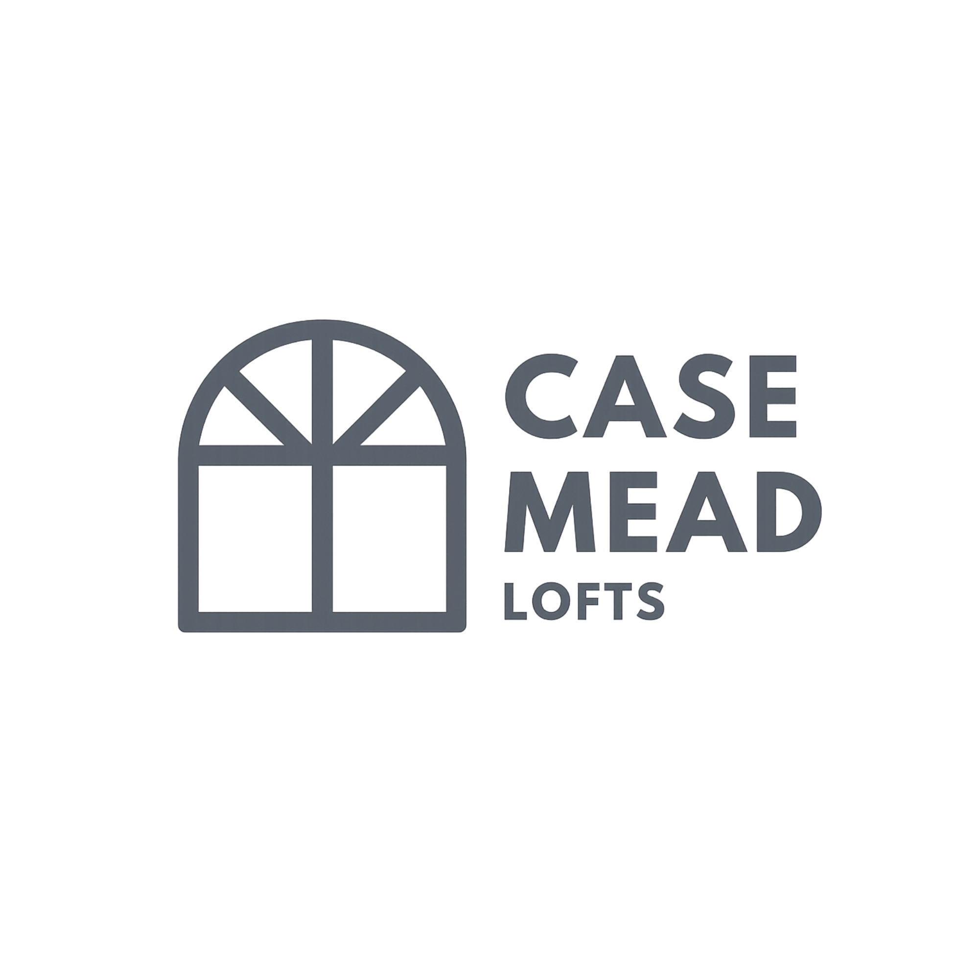 A logo with the words "CASE MEAD LOFTS" and a stylized window.